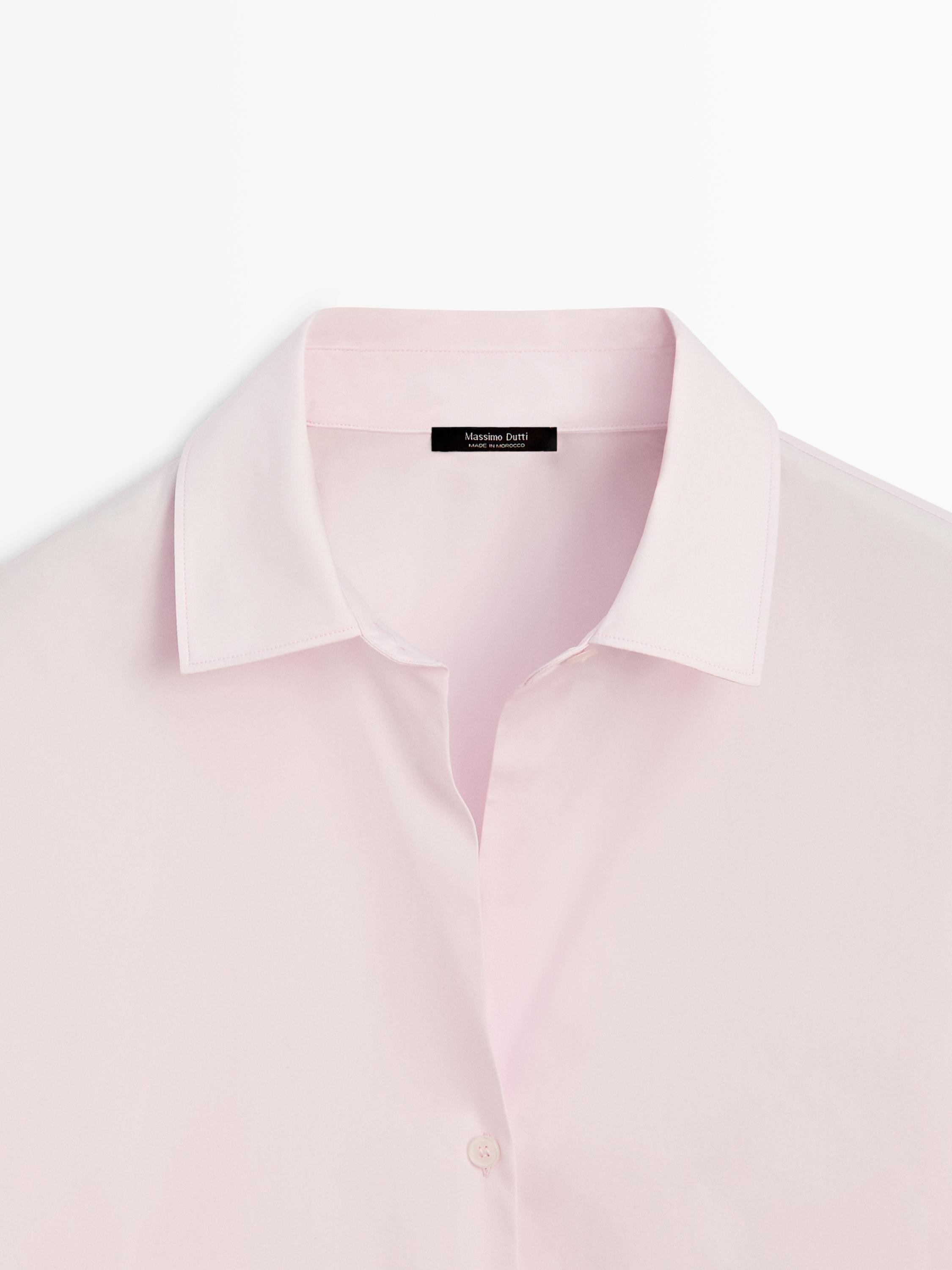 Cotton poplin shirt with dart detail
